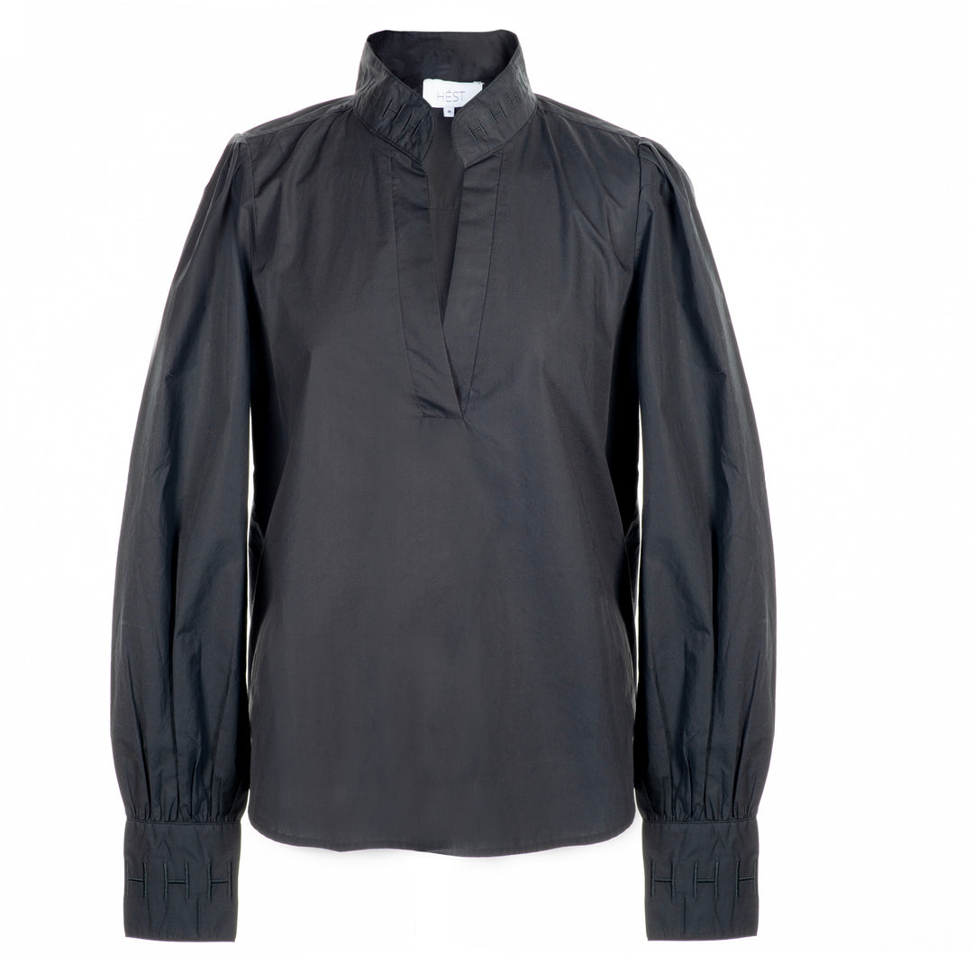 MIE POPLIN BLOUSE BLACK