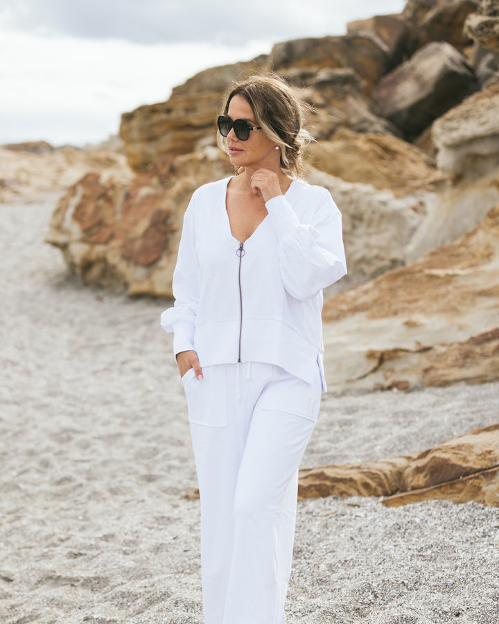 NELLIE COLLAGE PANTS WHITE