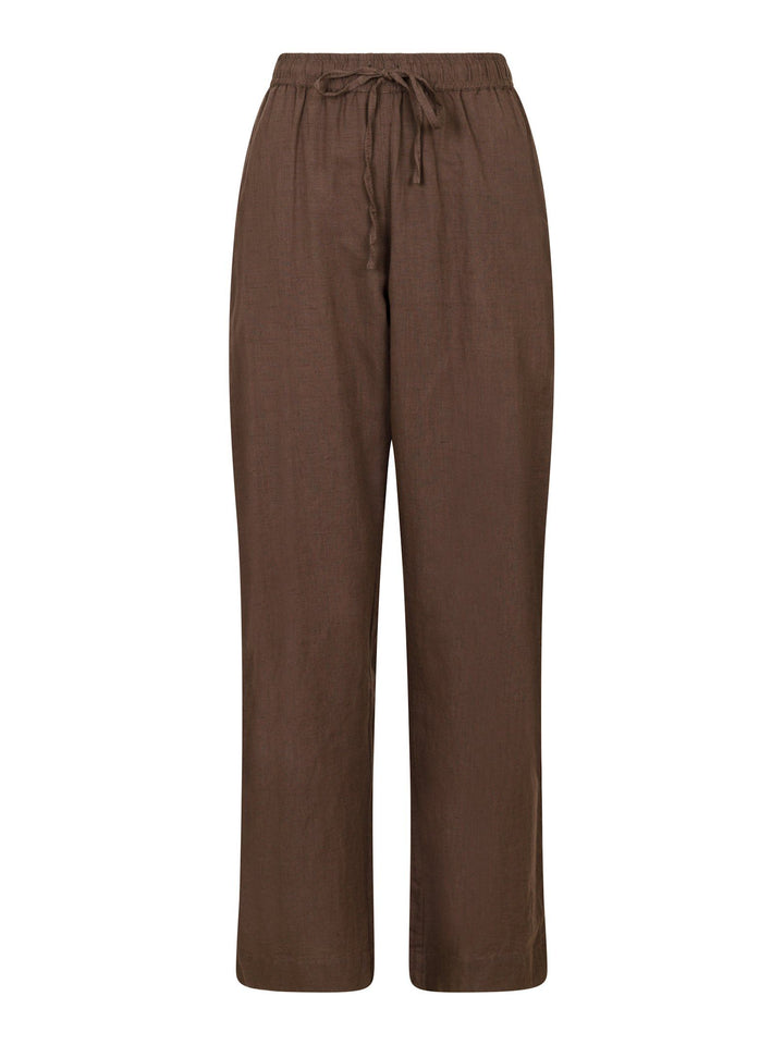 Neo Noir Sonar Linen Pants Brown