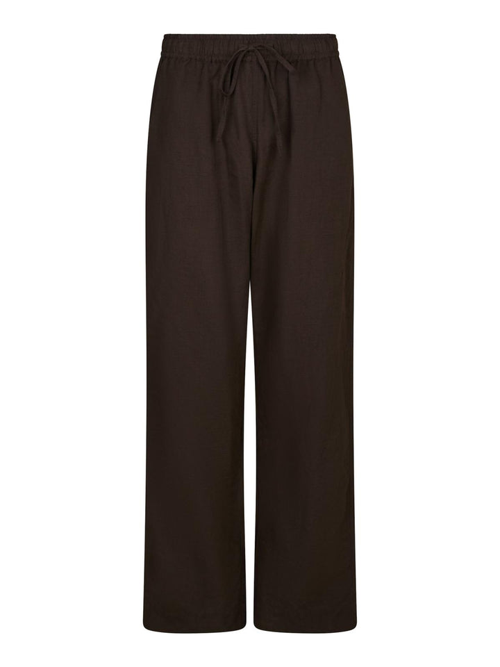 Neo Noir Sonar Linen Pants Dark Brown
