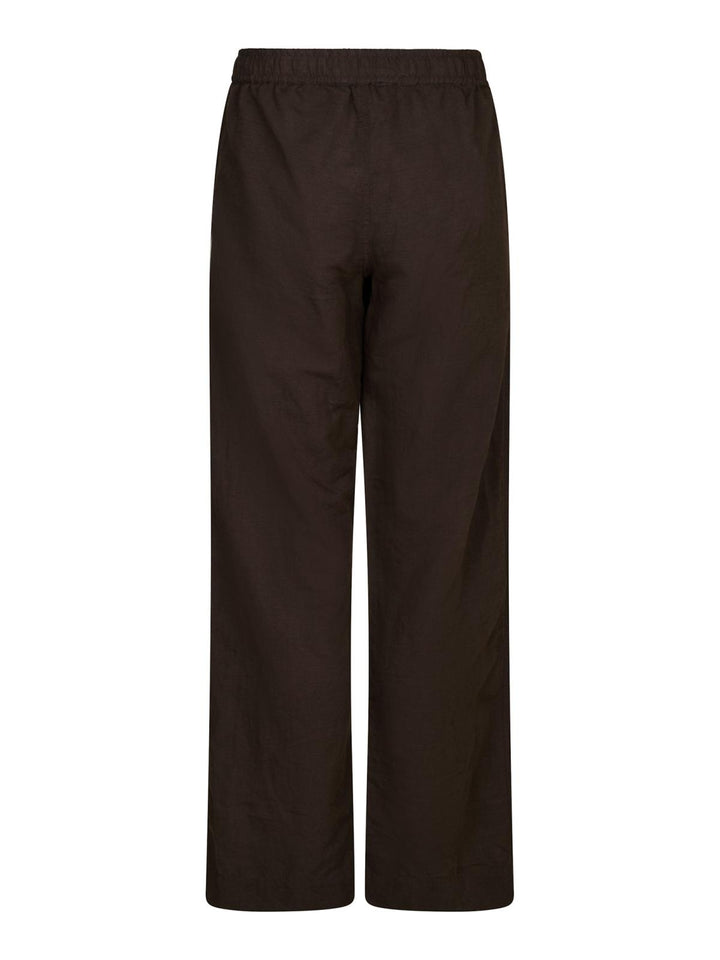 Neo Noir Sonar Linen Pants Dark Brown