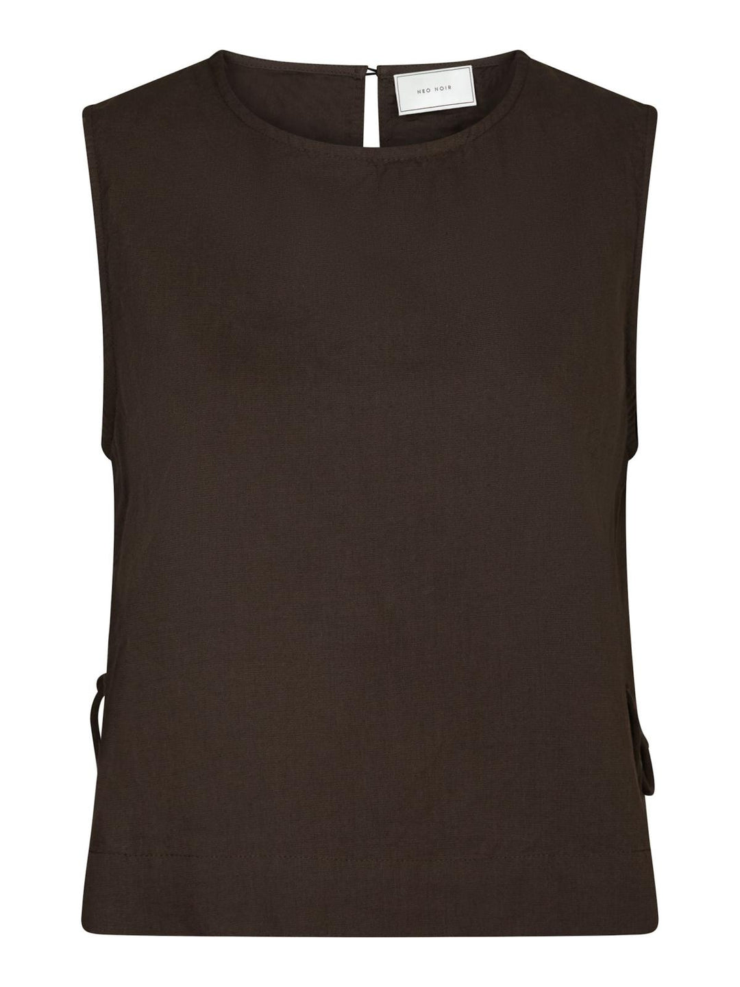 Neo Noir Svetlana Linen top Dark Brown