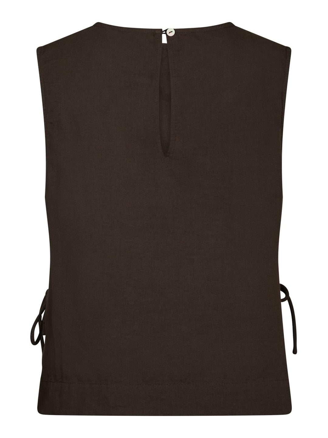 Neo Noir Svetlana Linen top Dark Brown