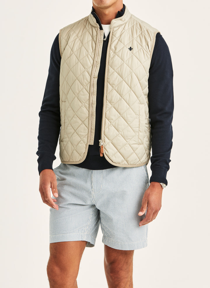 Morris Teddy Quilted Vest Khaki