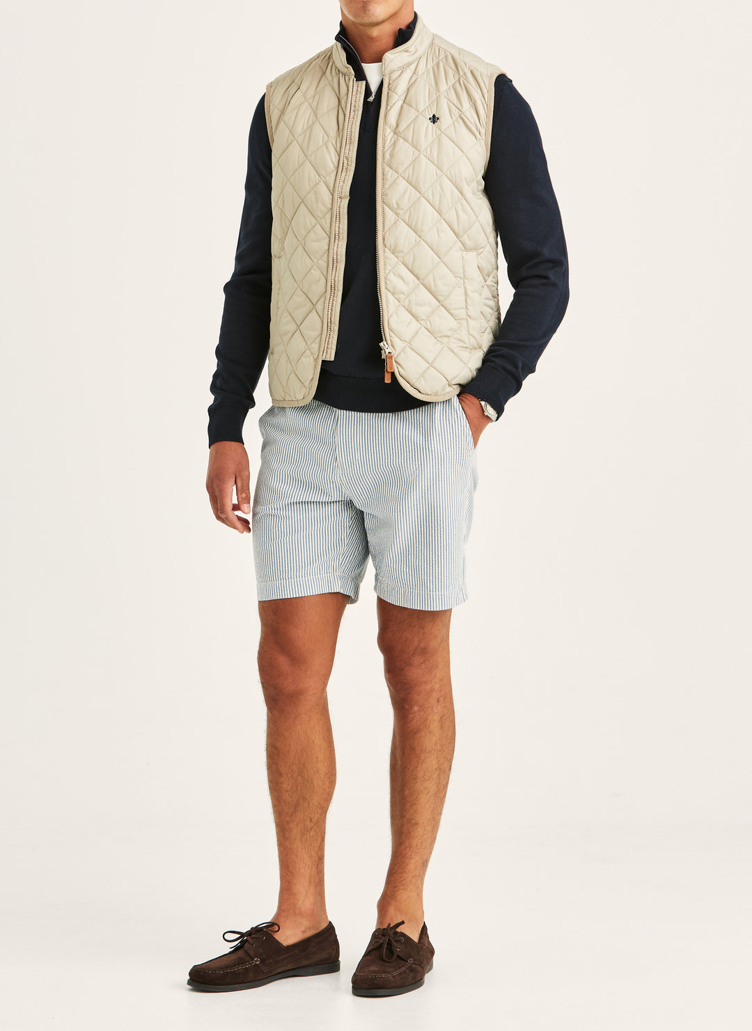 Morris Teddy Quilted Vest Khaki