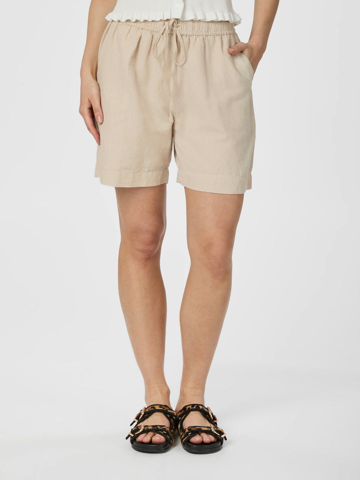 Neo Noir Shea Linen Shorts Sand