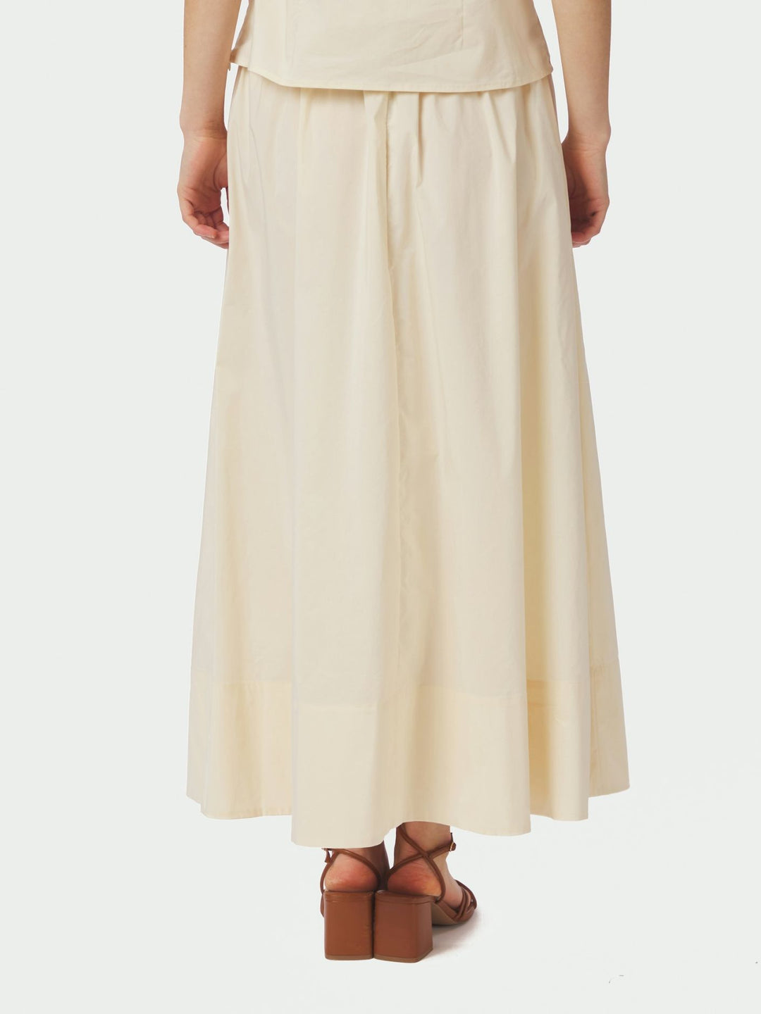 Neo Noir Yara Long Poplin Skirt Butter Yellow