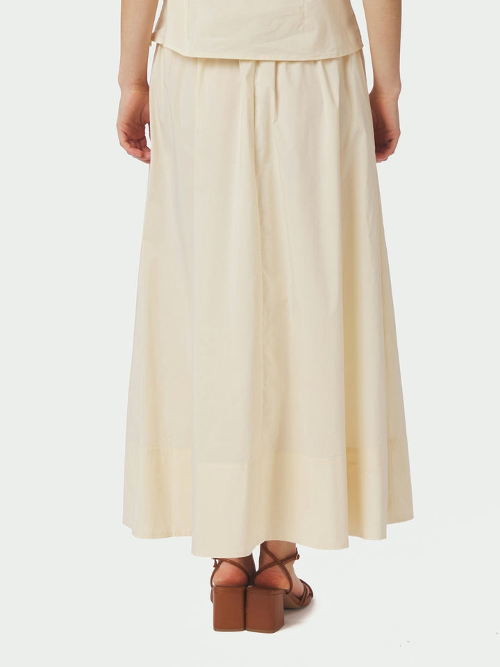 Neo Noir Yara Long Poplin Skirt Butter Yellow