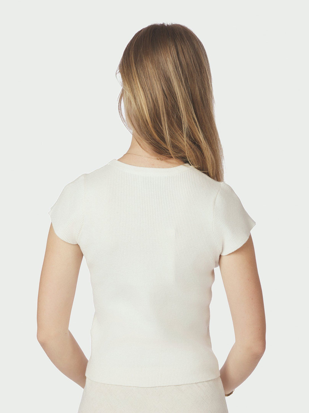 Neo Noir Tirra Knit Tee Off White