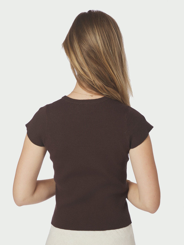 Neo Noir Tirra Knit Tee Brown