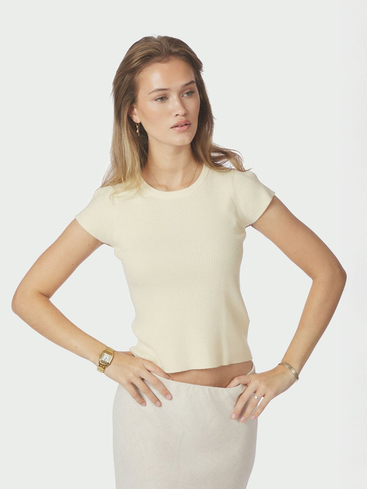 Neo Noir Tirra Knit Tee Butter Yellow