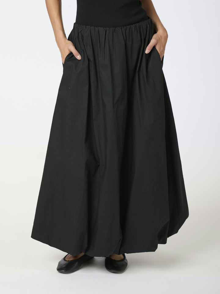Neo Noir Ober Long Balloon Skirt Black