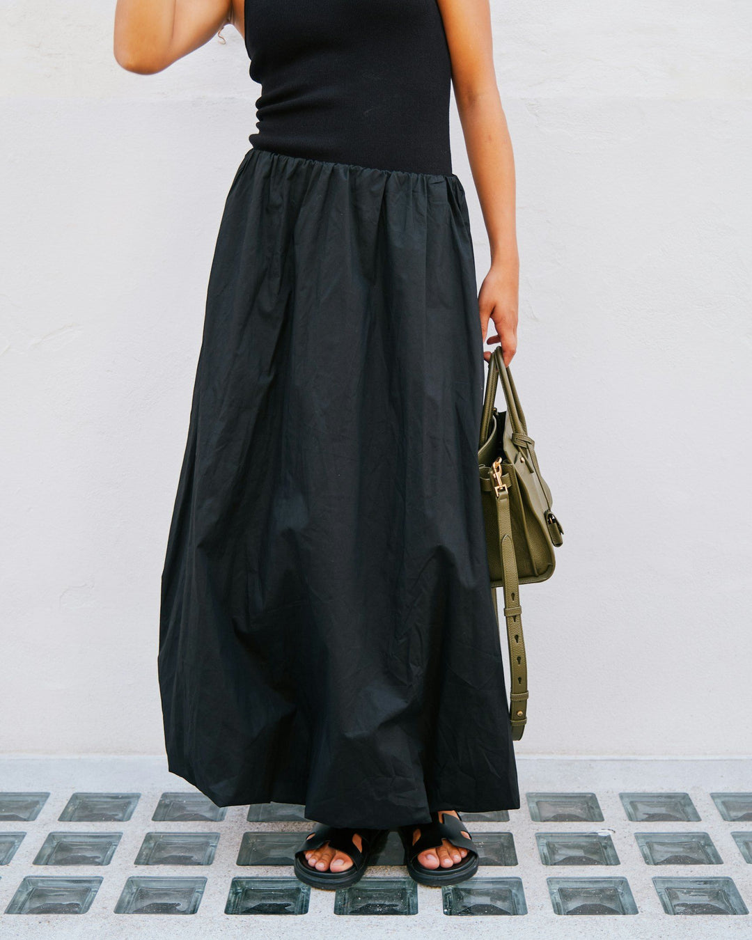 Neo Noir Ober Long Balloon Skirt Black