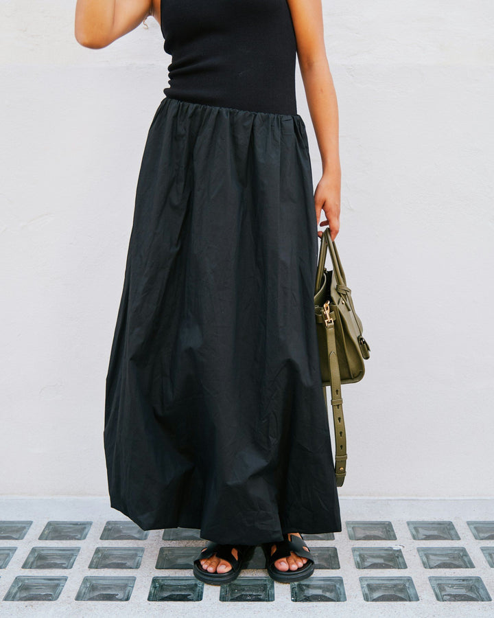 Neo Noir Ober Long Balloon Skirt Black