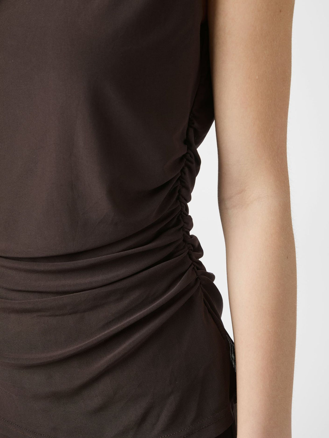 Neo Noir Liblana Mesh Top Dark Bown