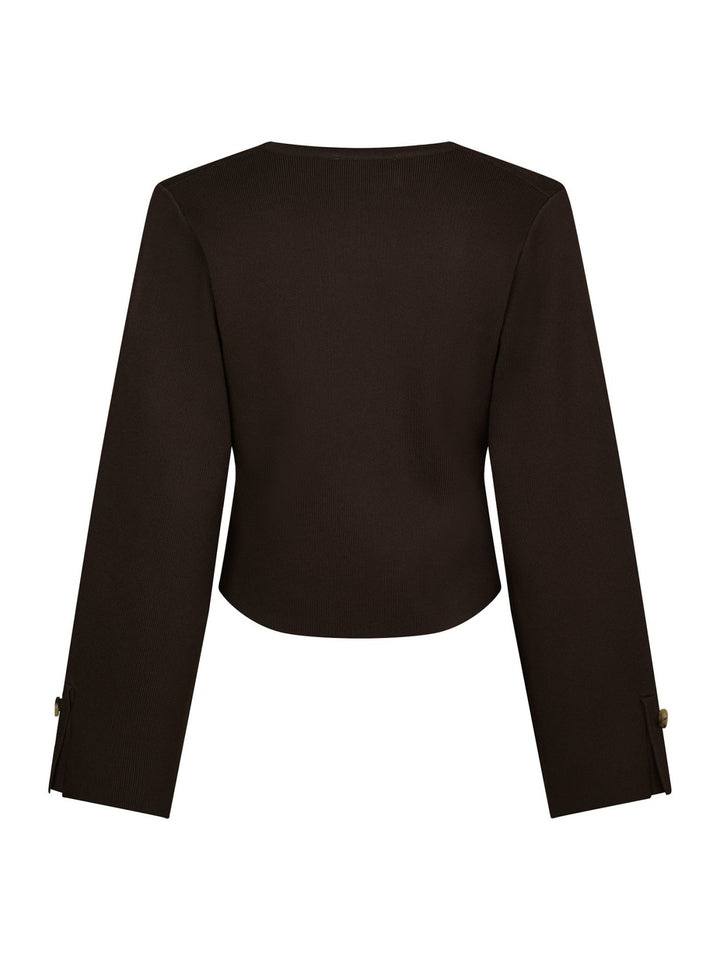 Neo Noir Fulvia Knit Blouse Brown