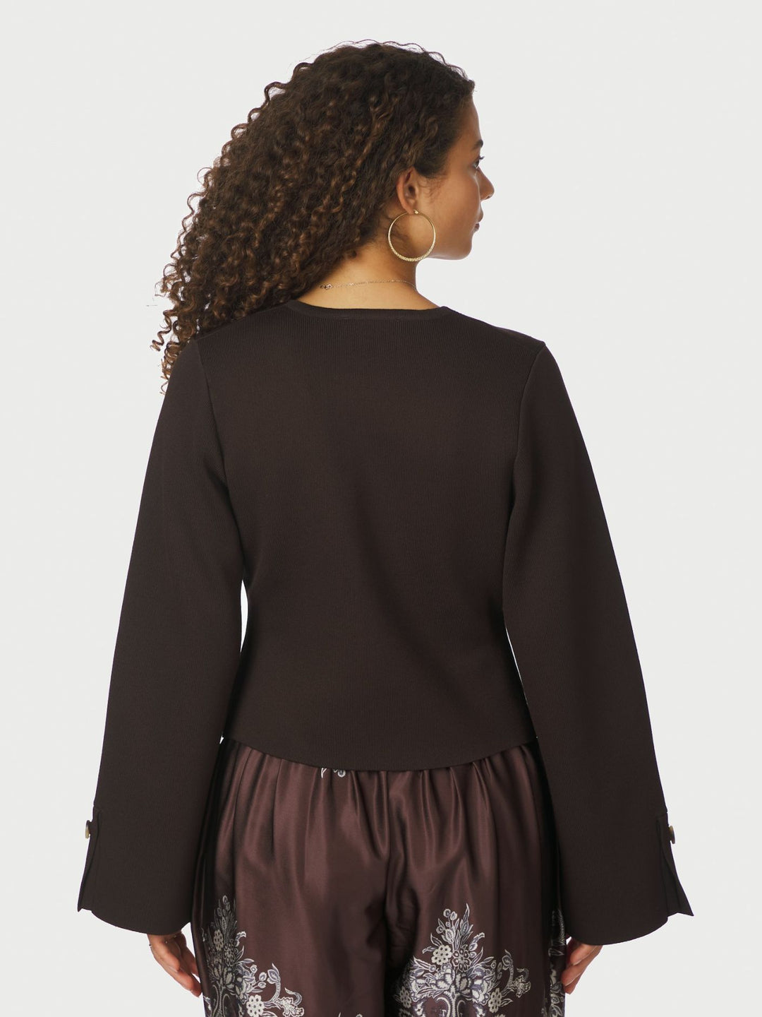 Neo Noir Fulvia Knit Blouse Brown