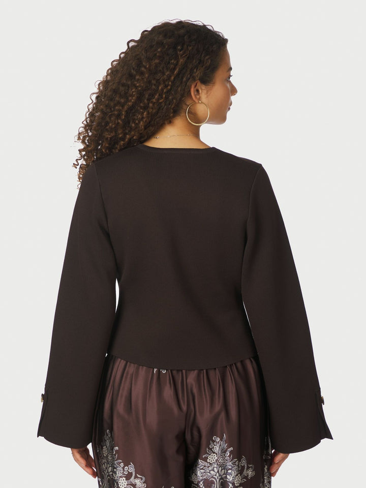 Neo Noir Fulvia Knit Blouse Brown