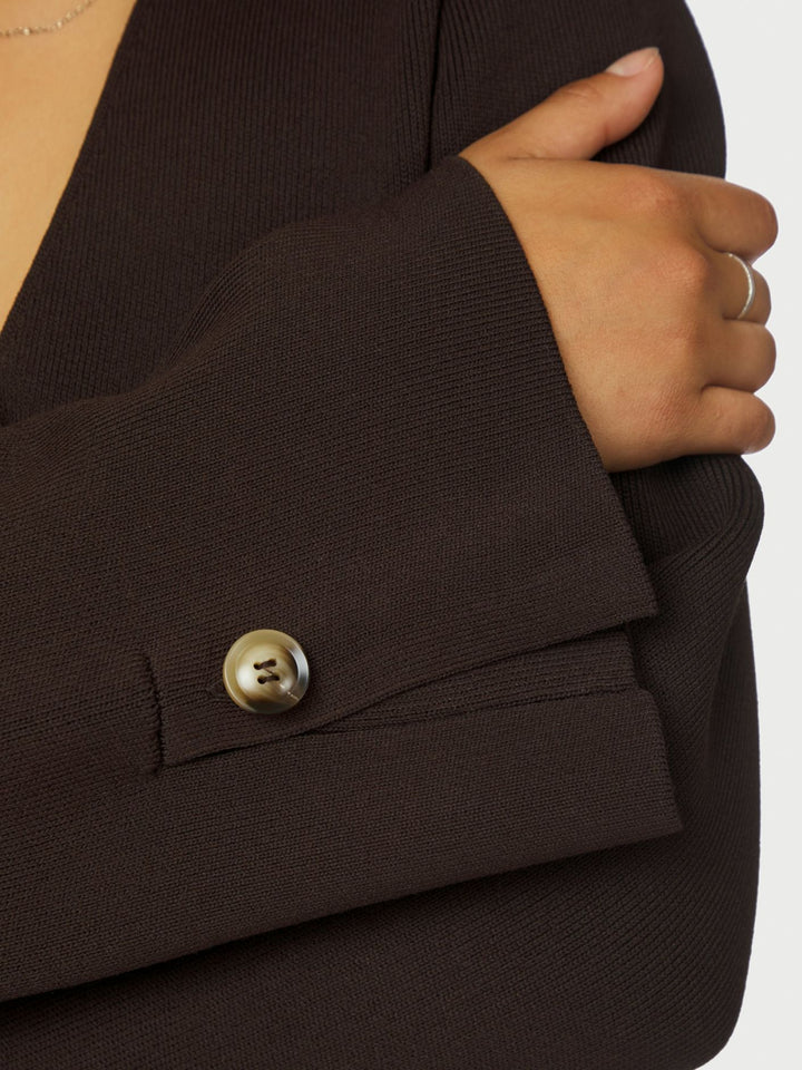 Neo Noir Fulvia Knit Blouse Brown