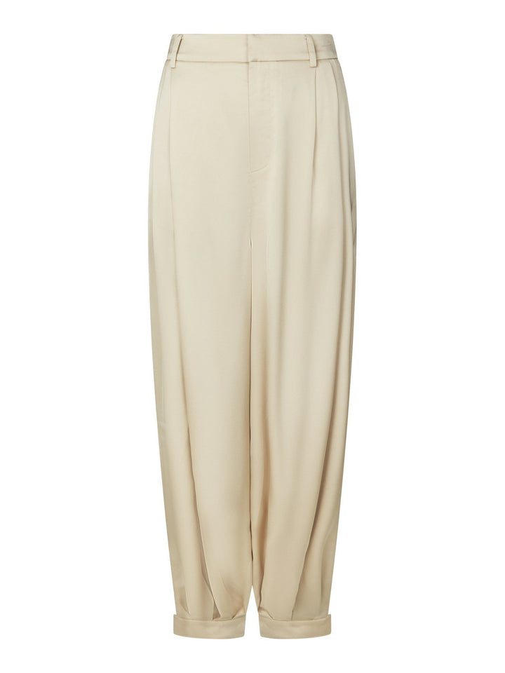 Neo Noir FAYLA DRAPY SATIN BALLOON PANTS Dark Sand