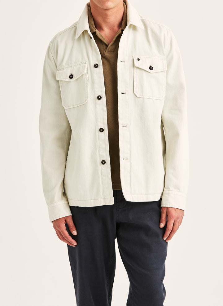 Morris Alain Twill Shirt Jacket Off White
