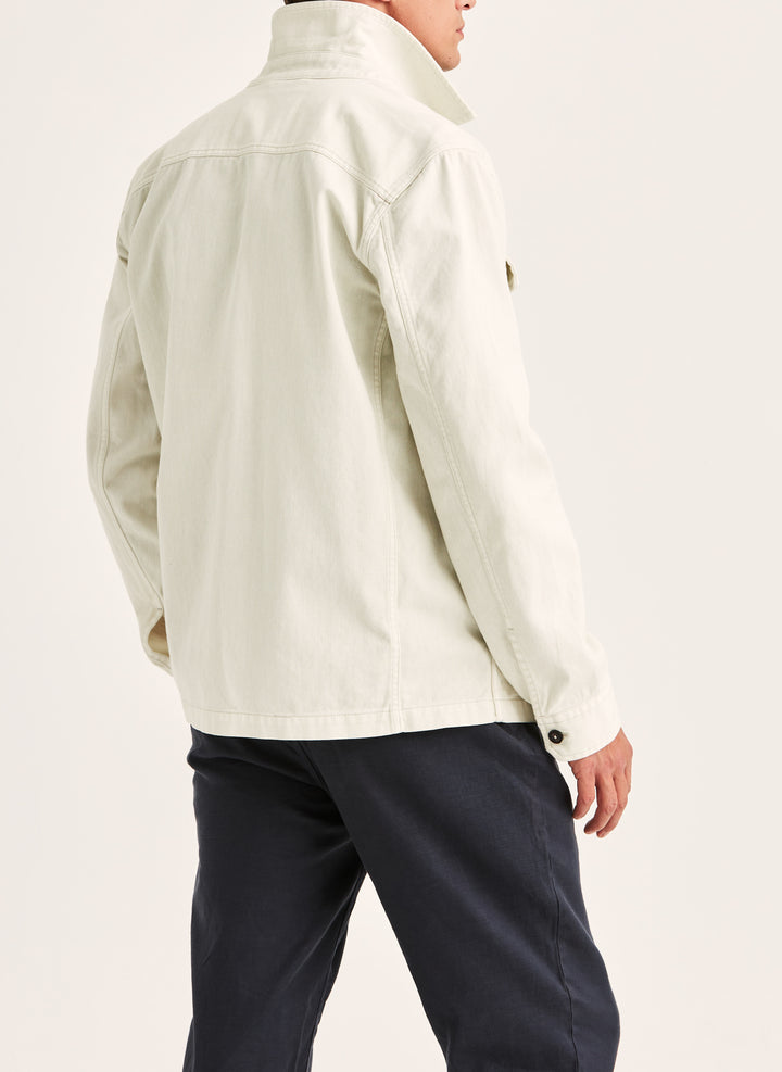 Morris Alain Twill Shirt Jacket Off White