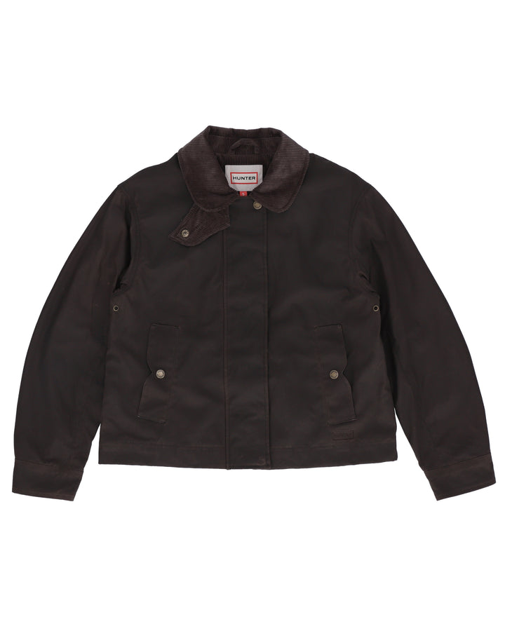 LEITH WAXED JACKET CHOCOLATE BROWN