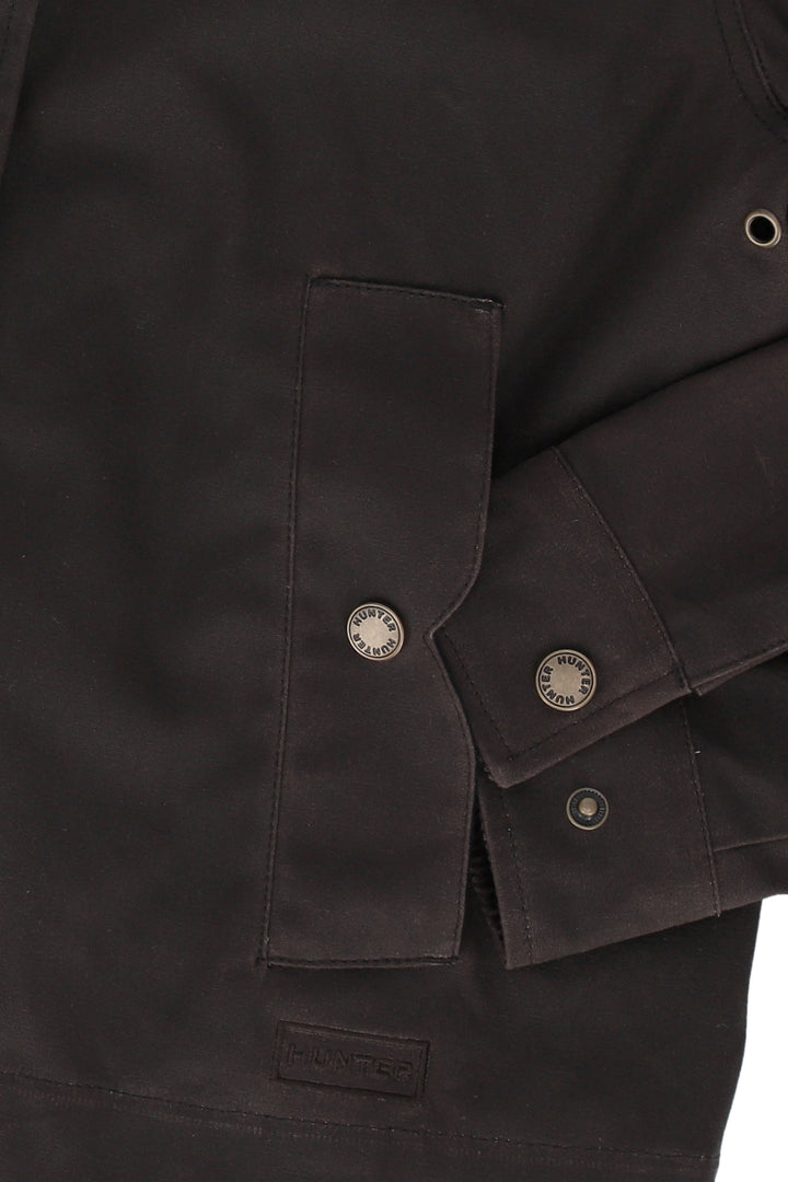 LEITH WAXED JACKET CHOCOLATE BROWN