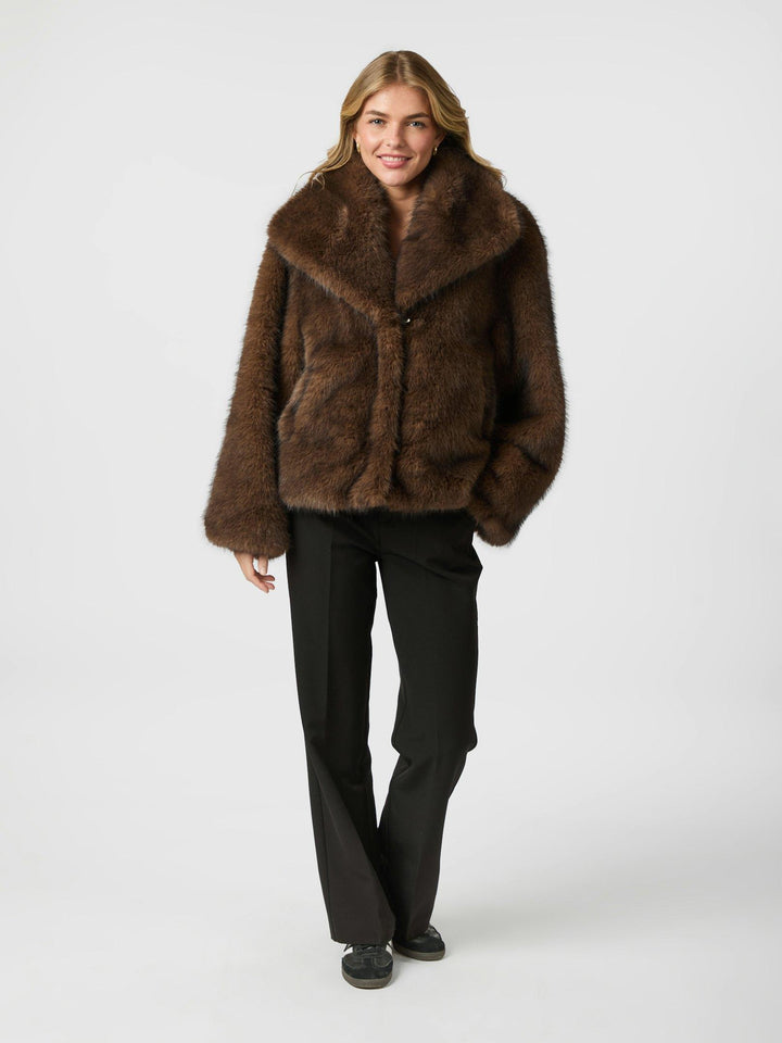 Neo Noir Stephanie Faux Fur Jacket