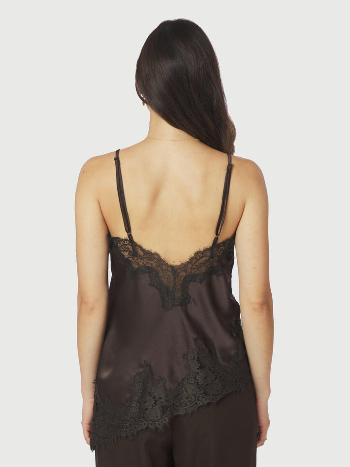 Neo Noir Viole Lace Top Brown