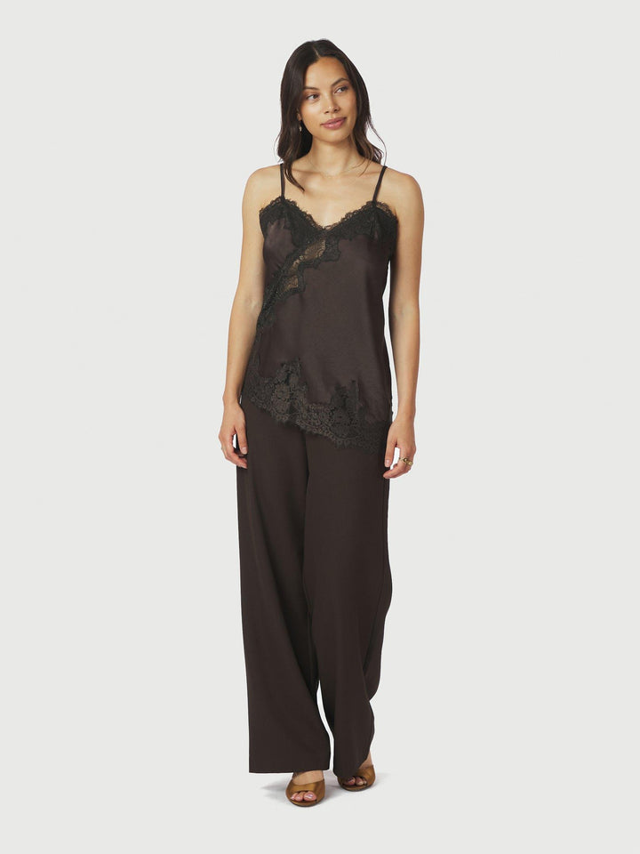 Neo Noir Viole Lace Top Brown