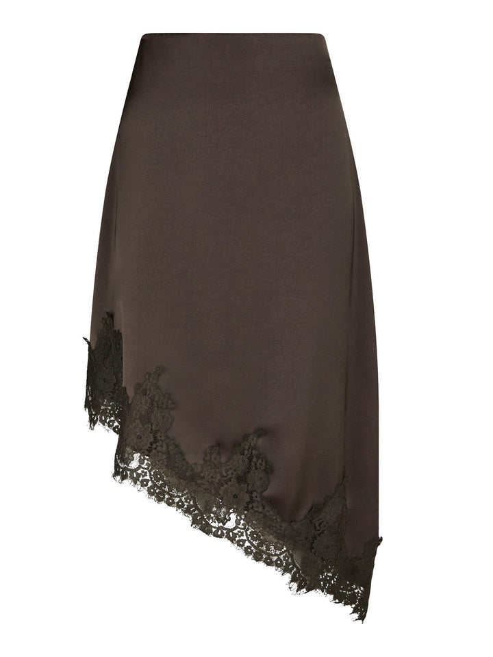 Neo Noir Fiora Lace Skirt Brown