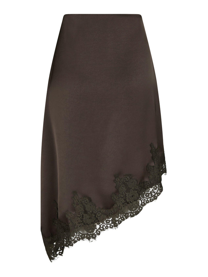 Neo Noir Fiora Lace Skirt Brown