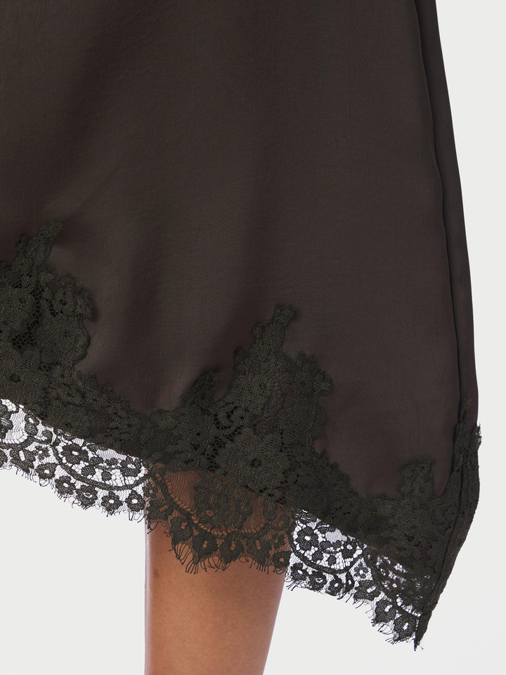 Neo Noir Fiora Lace Skirt Brown