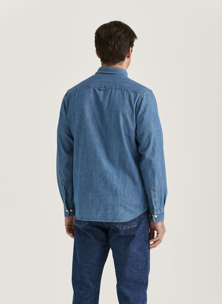 Morris Denim Shirt - Classic Fit Old Blue