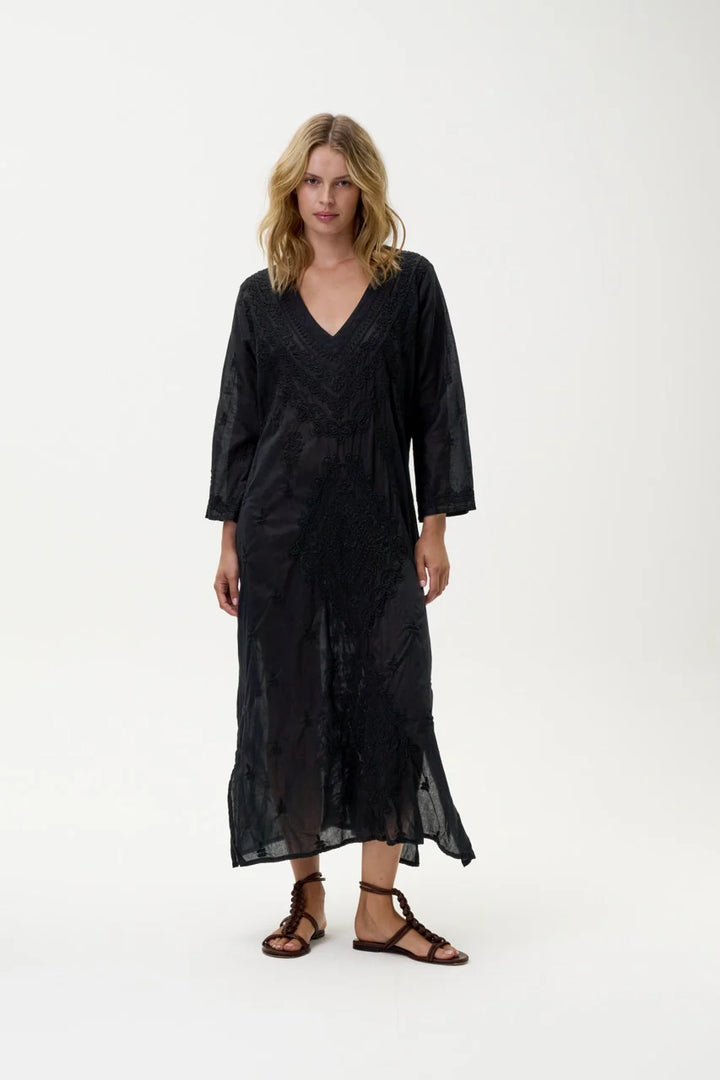ONE SEASON Long Goa Embroidery Black