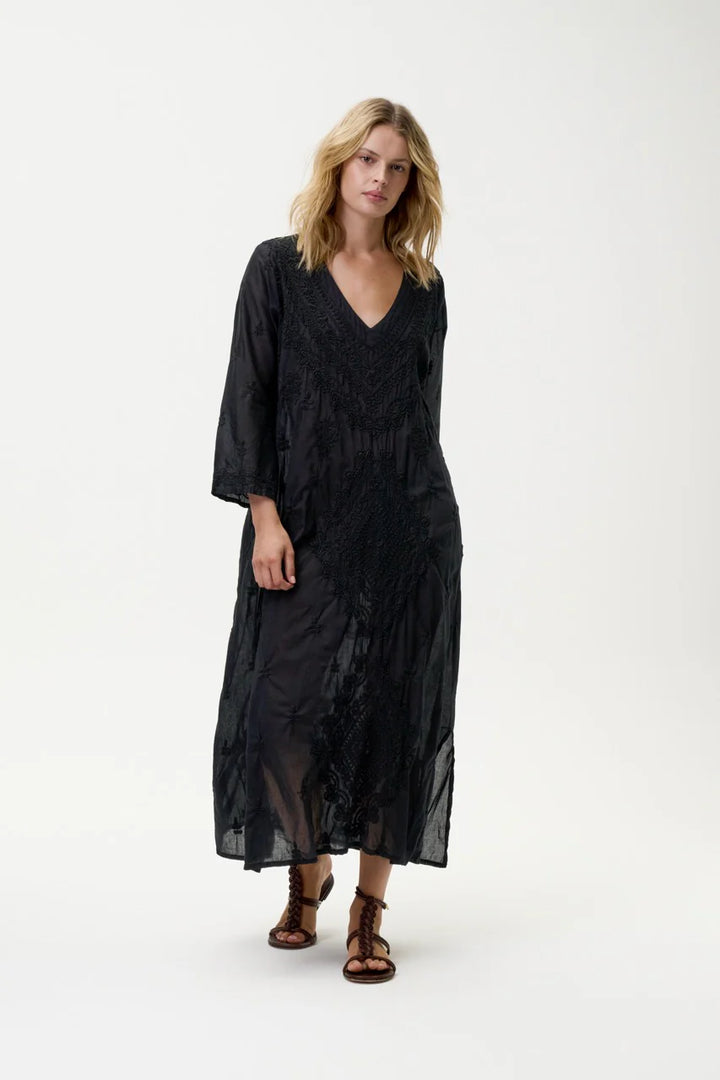 ONE SEASON Long Goa Embroidery Black
