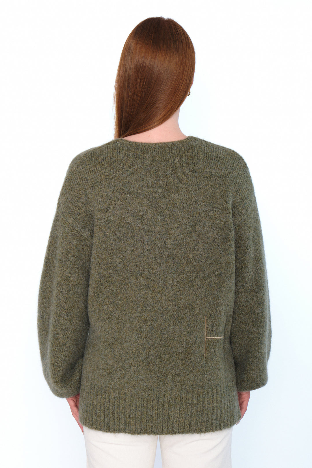 Hést SOFIE V-neck Sweater Winter Moss