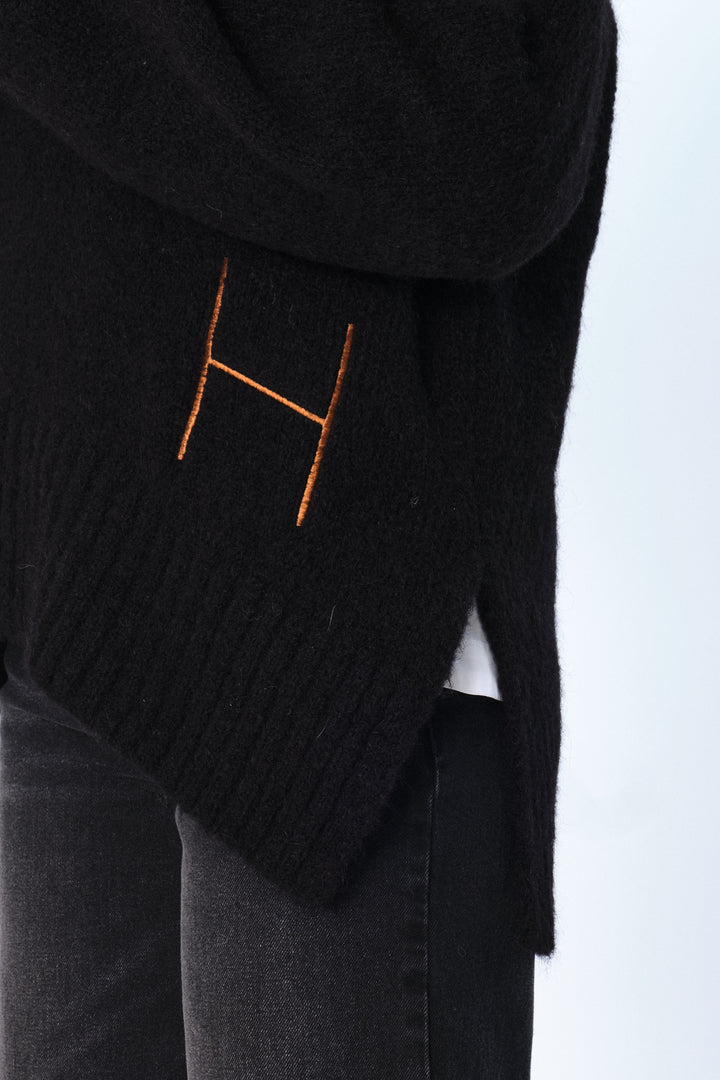Hést SOFIE V-neck Sweater Jet Black