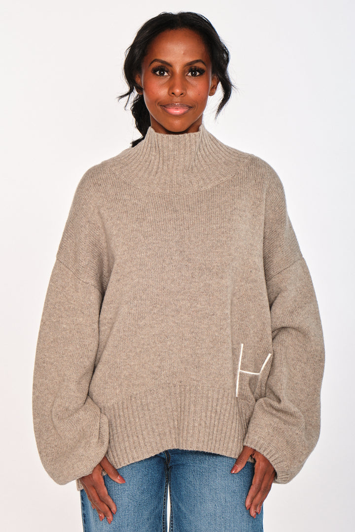 Hést GIANNA Sweater Light Brown Melange