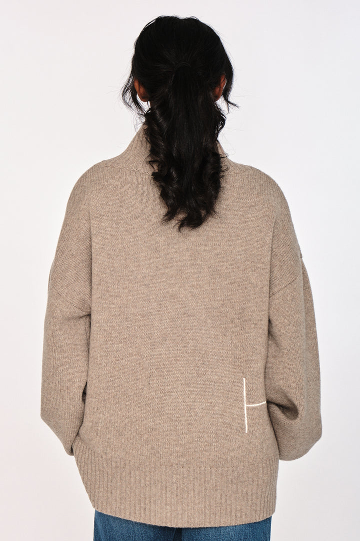 Hést GIANNA Sweater Light Brown Melange