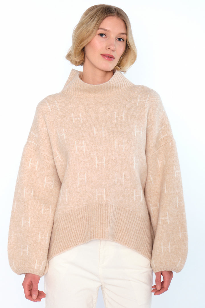 Hést FAM Short Sweater Light Beige Melange