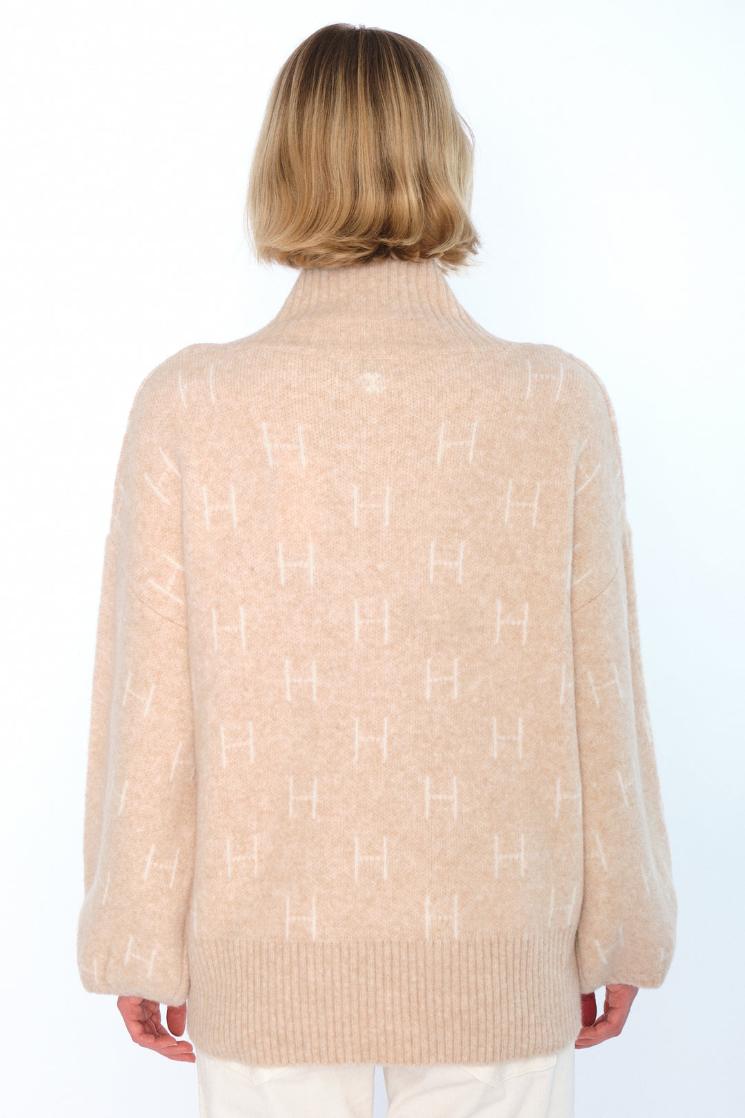 Hést FAM Short Sweater Light Beige Melange