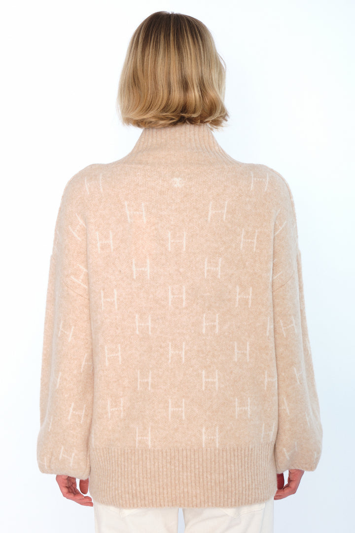 Hést FAM Short Sweater Light Beige Melange