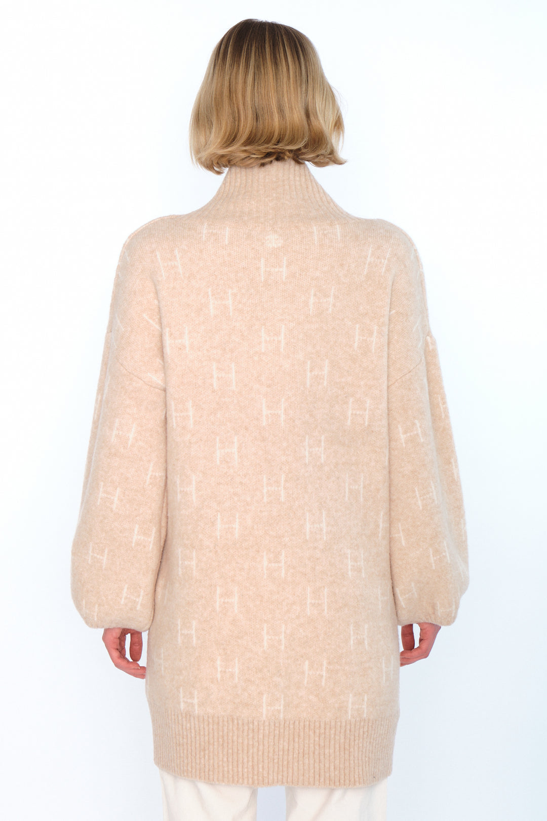 Hést FAM Long Sweater Light Beige Melange