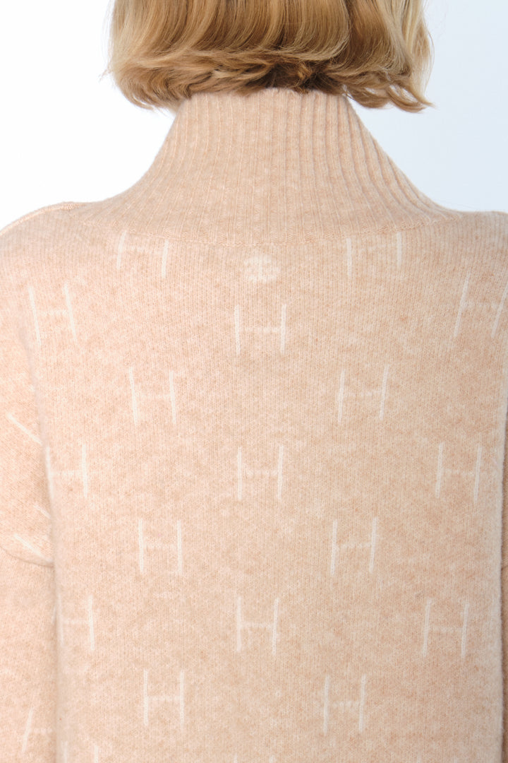 Hést FAM Long Sweater Light Beige Melange
