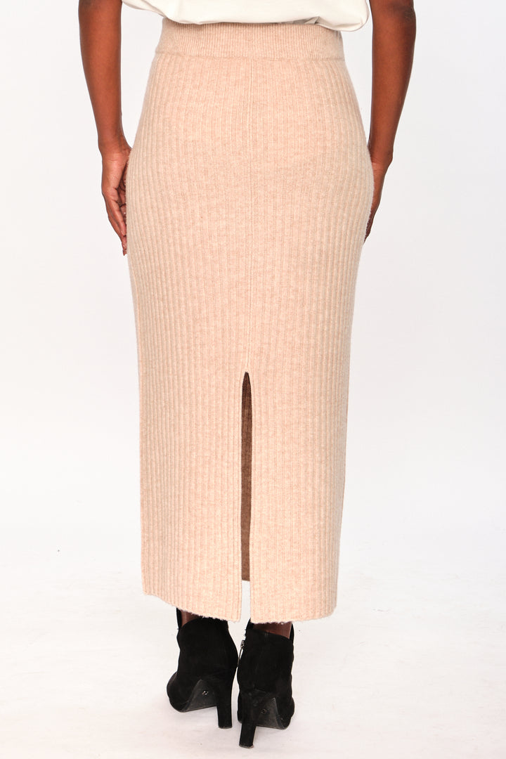 Hést ADELINA Knitted Skirt Light Brown Melange