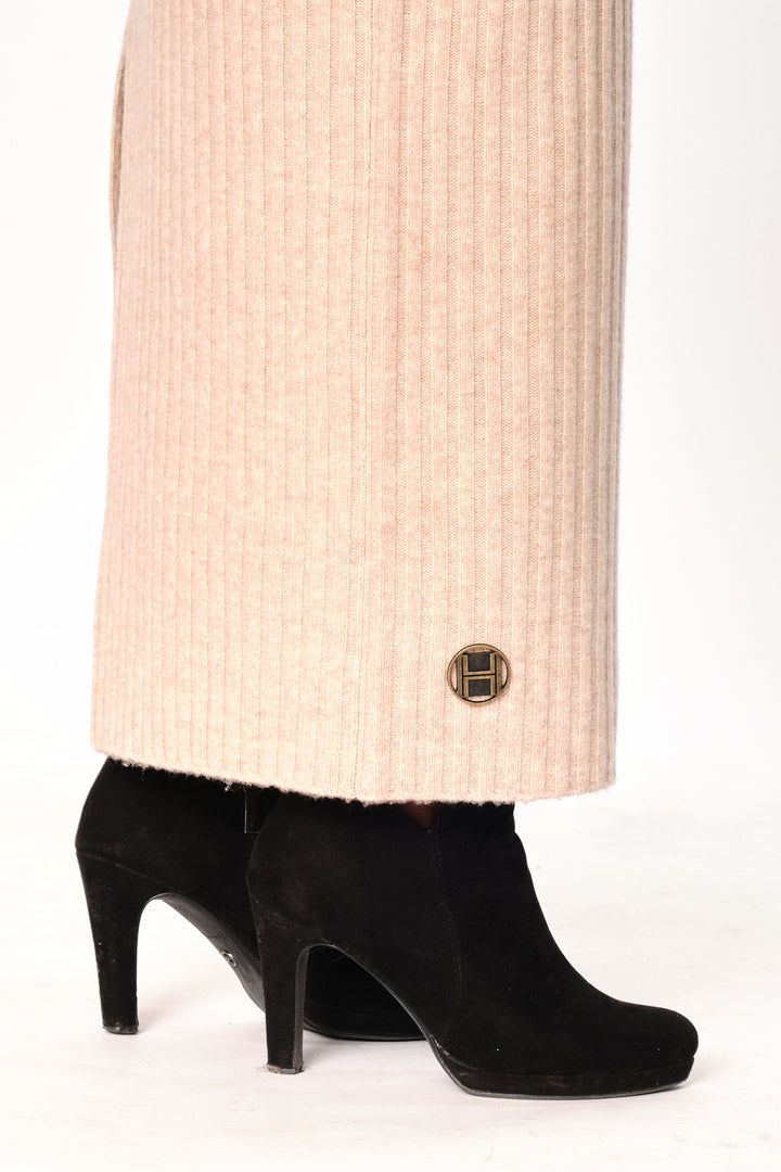 Hést ADELINA Knitted Skirt Light Brown Melange