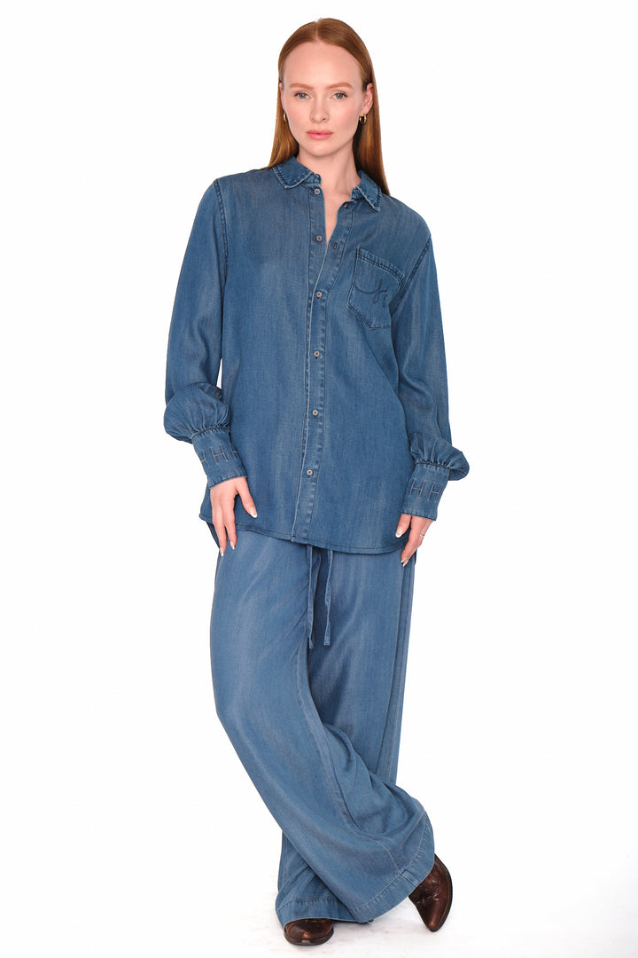 Hést Scarlett Shirt Medium Wash Blue Denim
