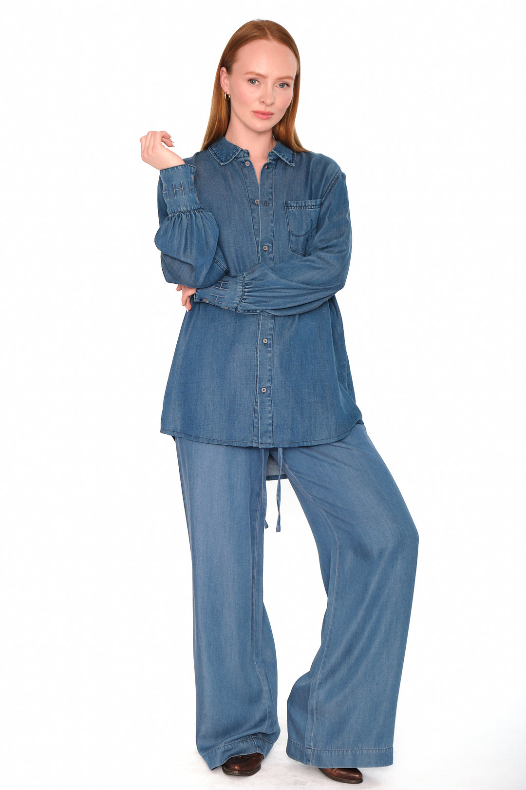 Hést Scarlett Shirt Medium Wash Blue Denim
